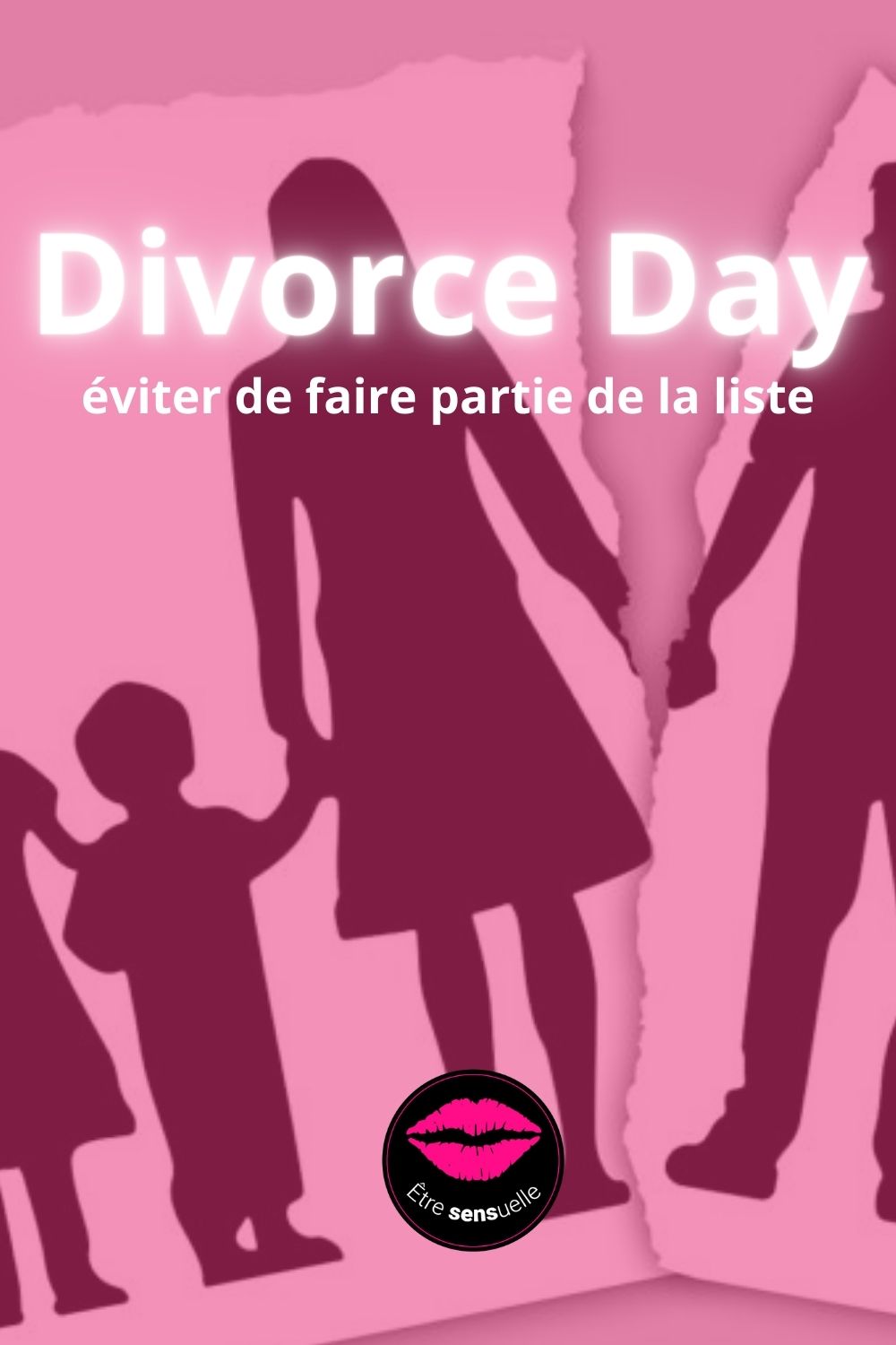 divorce-séparation-couple-solution famille divorcée avec une déchirure entre l'homme et la femme qui. donne la main a ses enfants